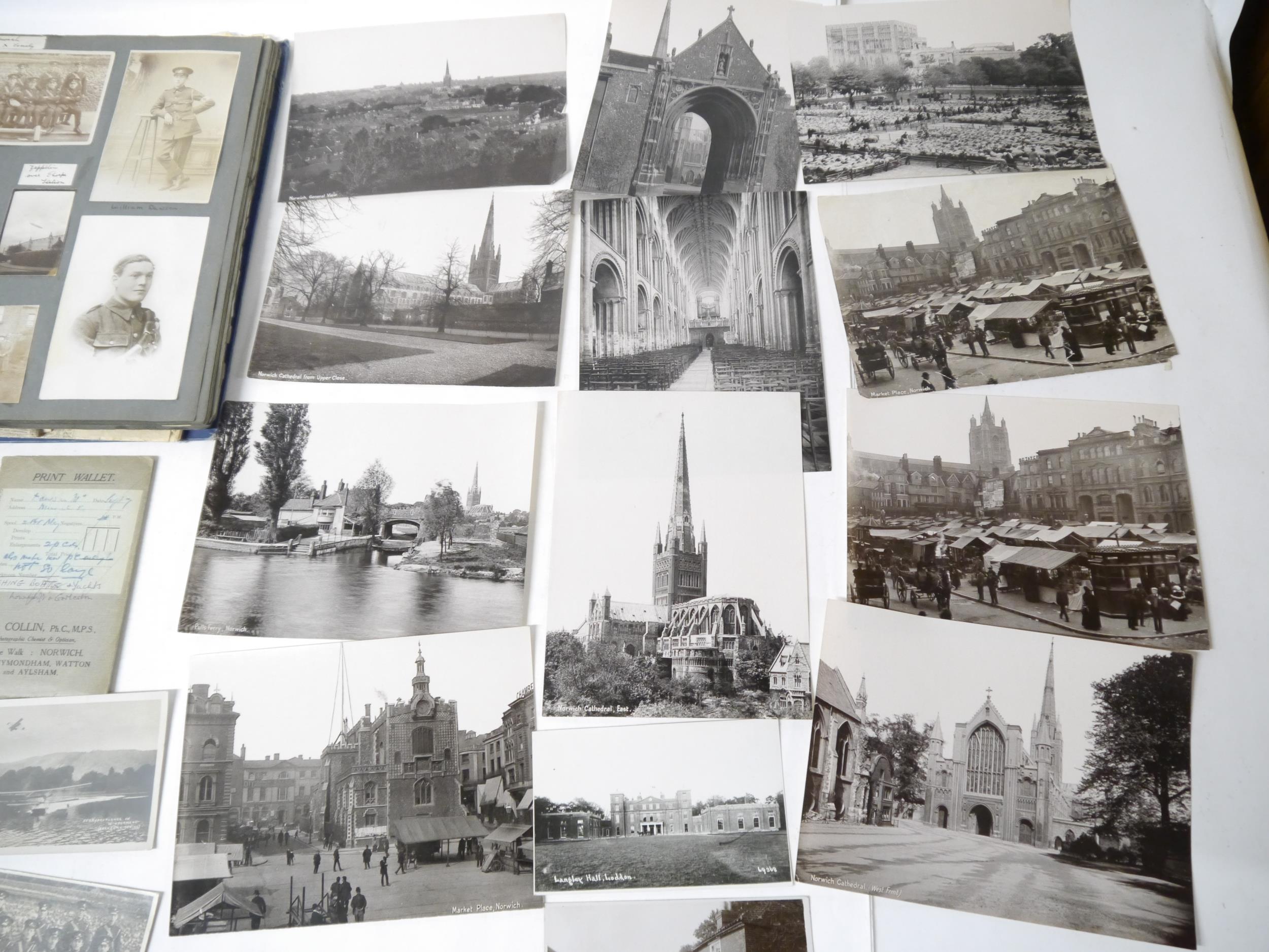 A collection of Norfolk and Norwich related ephemera, photographs and postcards, including a scrap - Image 21 of 33