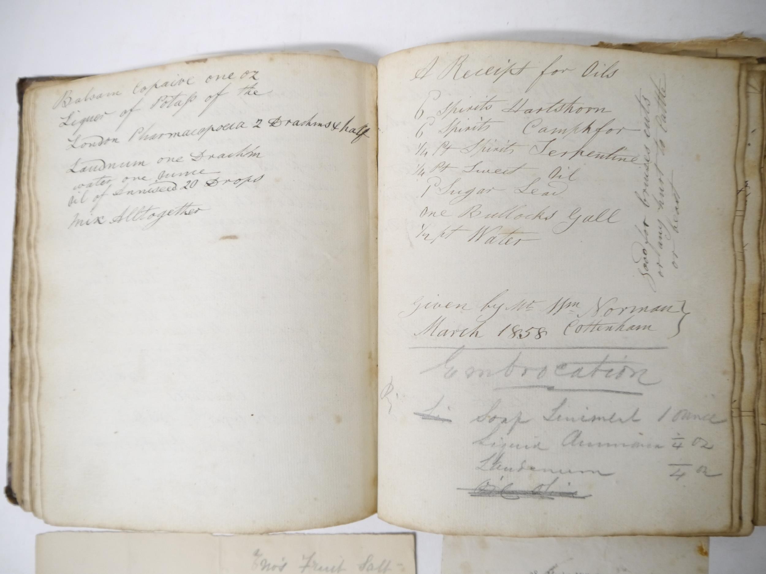 A manuscript book containing a good quantity of circa late 18th to mid 19th Century entries, - Image 4 of 31