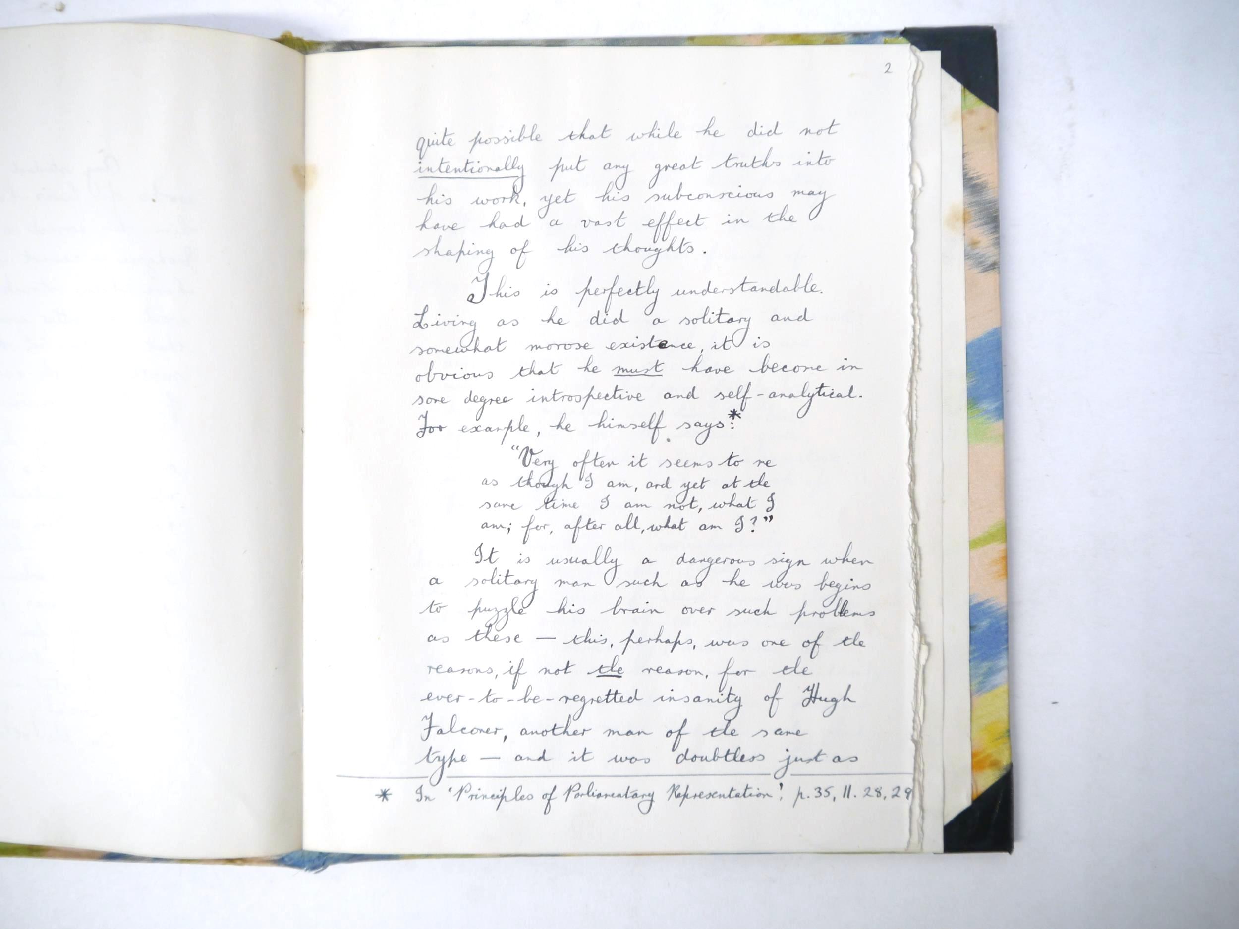 An original unpublished manuscript by Harry Henry (1916-2008), titled 'Lewis Carroll and the - Image 7 of 17