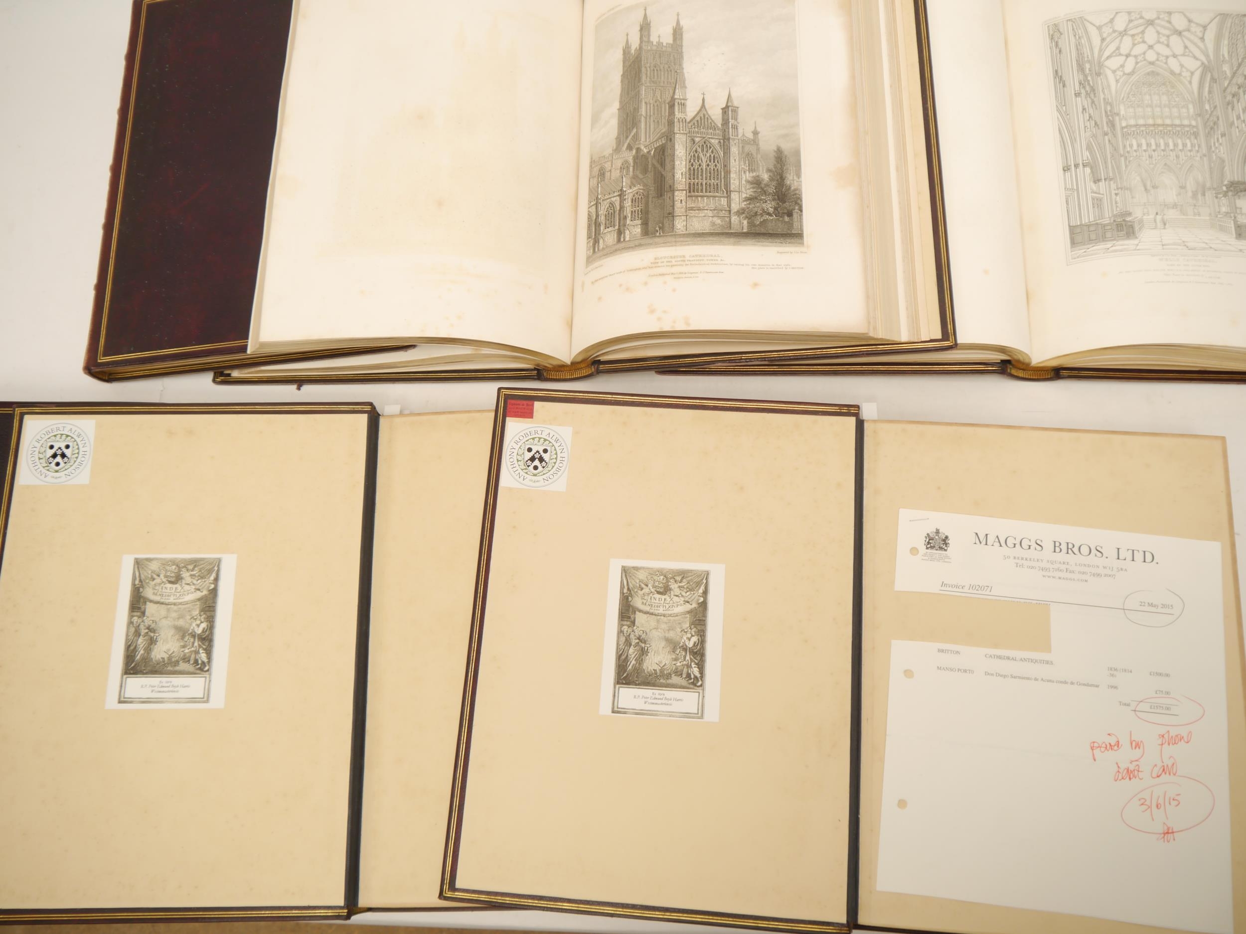 John Britton: 'Cathedral Antiquities of England', London, Longman, 1814-1836, 14 volume complete set - Image 8 of 10