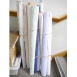 (Bookbinding), Fifteen rolls of Reliance bookbinding bookcloth, varying amounts left on each roll,