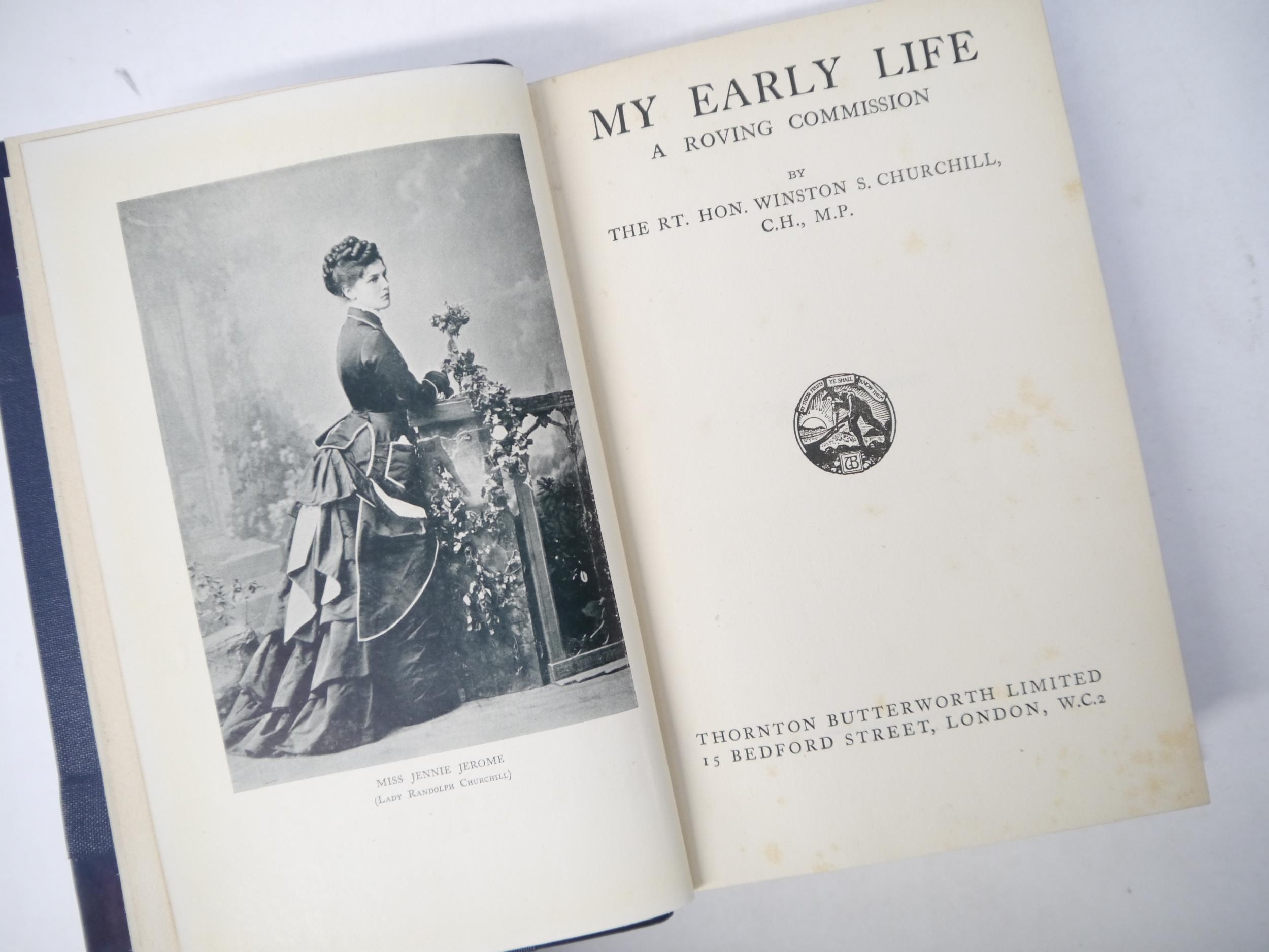 Winston S. Churchill: 'My Early Life. A Roving Commission.', London, Thornton Butterworth, 1930, 1st - Image 2 of 23