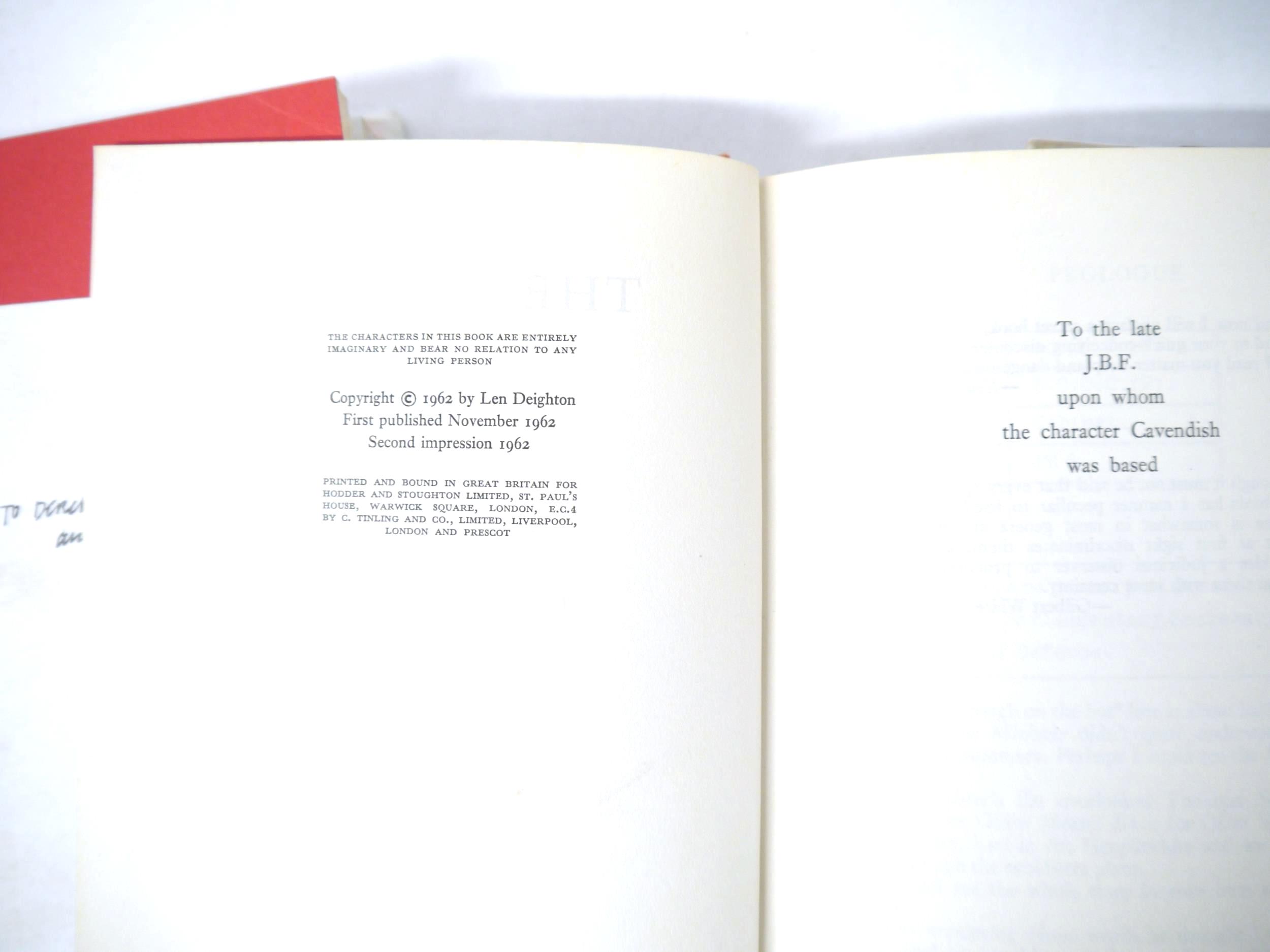 Len Deighton, 3 titles: 'The Ipcress File', London, Hodder & Stoughton, 1962, 2nd impression, - Image 7 of 15