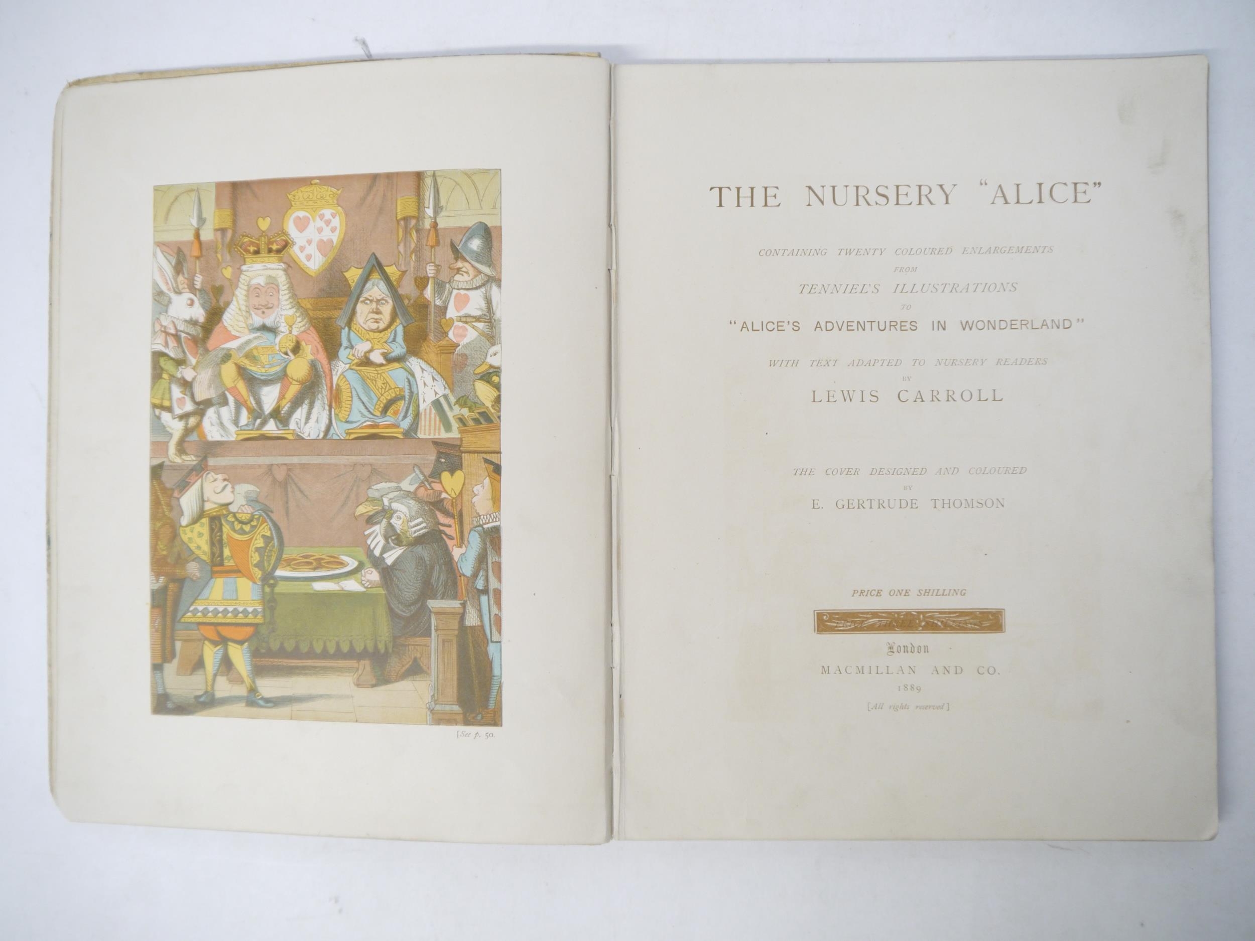 Lewis Carroll [i.e. Charles Lutwidge Dodgson]: 'The Nursery "Alice", Containing Twenty Coloured - Image 2 of 13