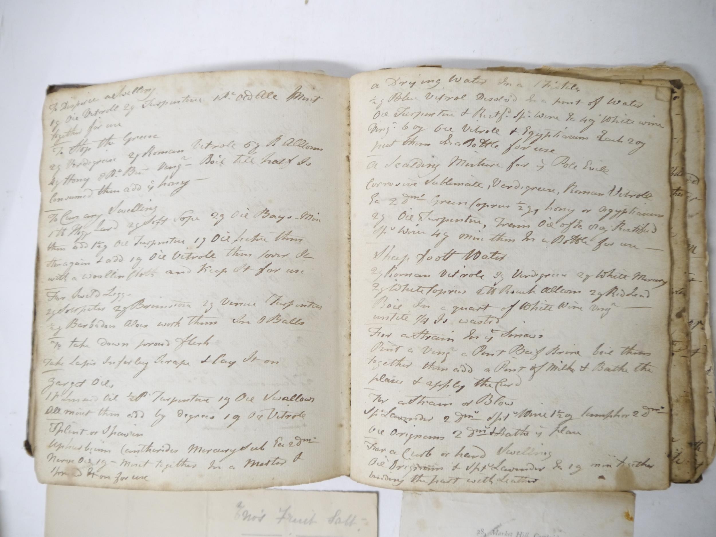 A manuscript book containing a good quantity of circa late 18th to mid 19th Century entries, - Image 14 of 31