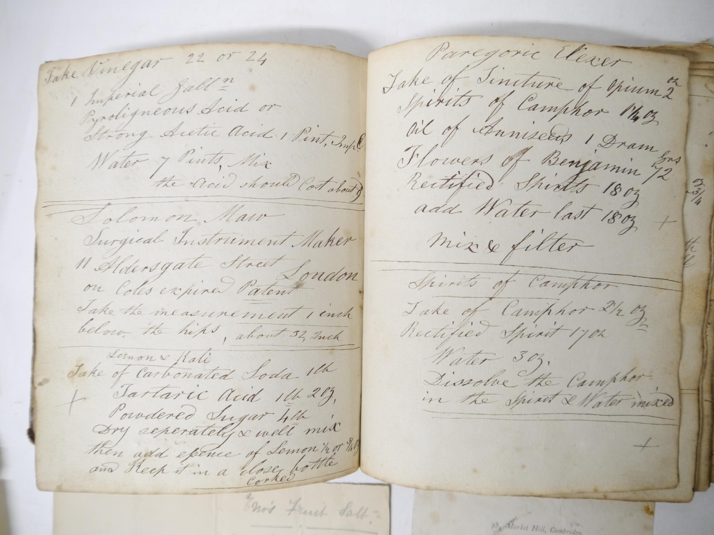 A manuscript book containing a good quantity of circa late 18th to mid 19th Century entries, - Image 7 of 31