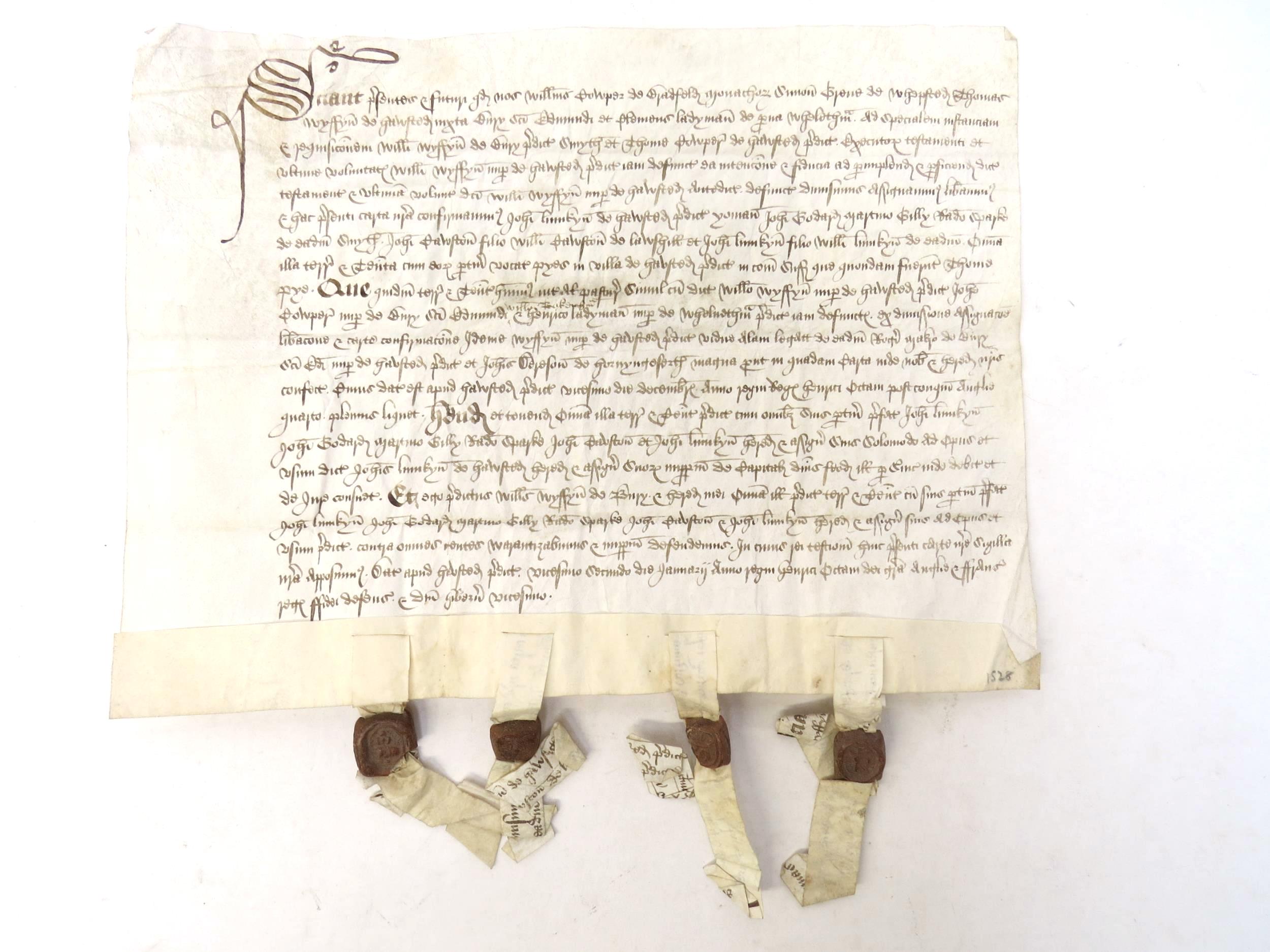 Grant by feoffees in fulfilment of a will; 22 Jan 1529 William Cowper of Bradfield St George (