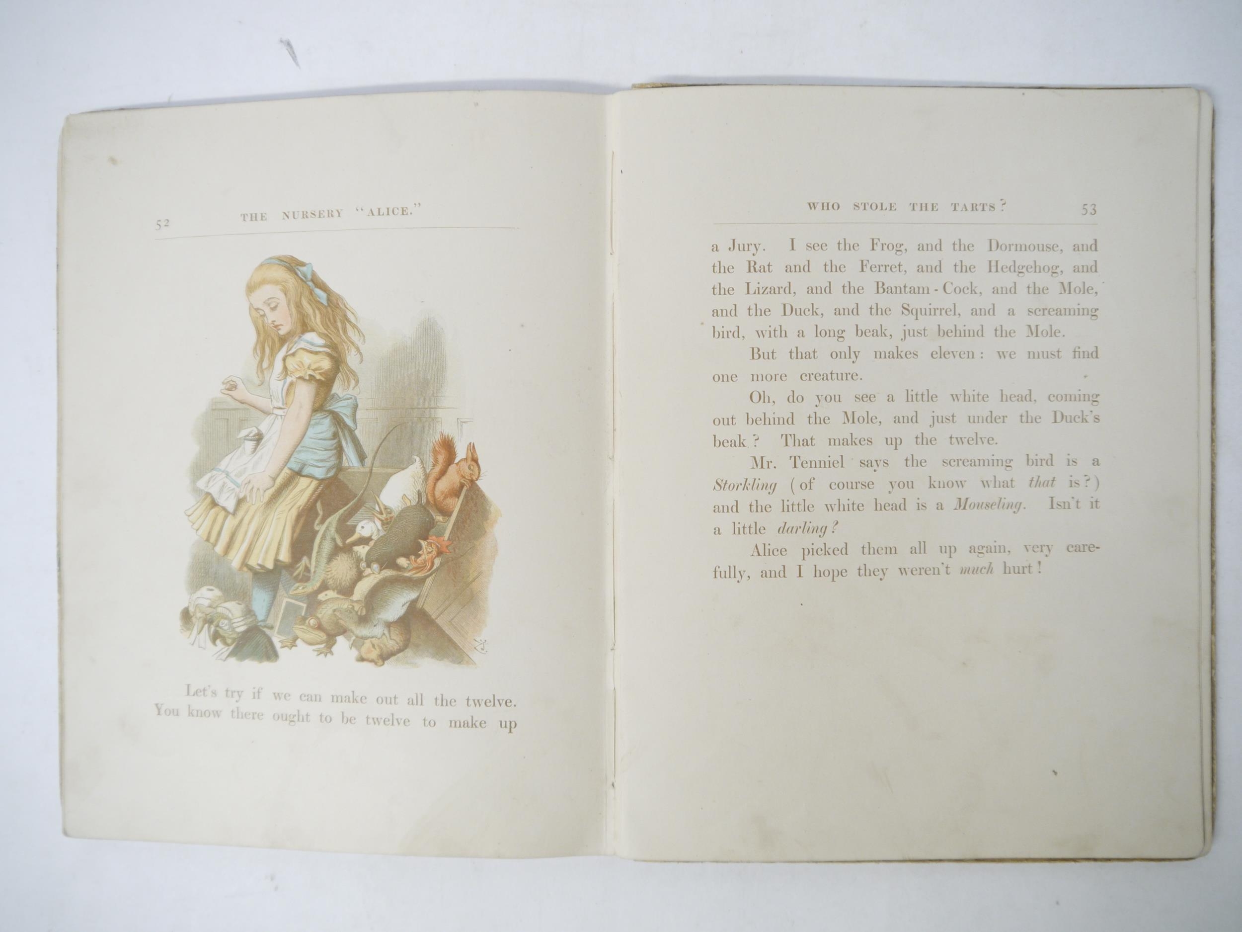 Lewis Carroll [i.e. Charles Lutwidge Dodgson]: 'The Nursery "Alice", Containing Twenty Coloured - Image 10 of 13