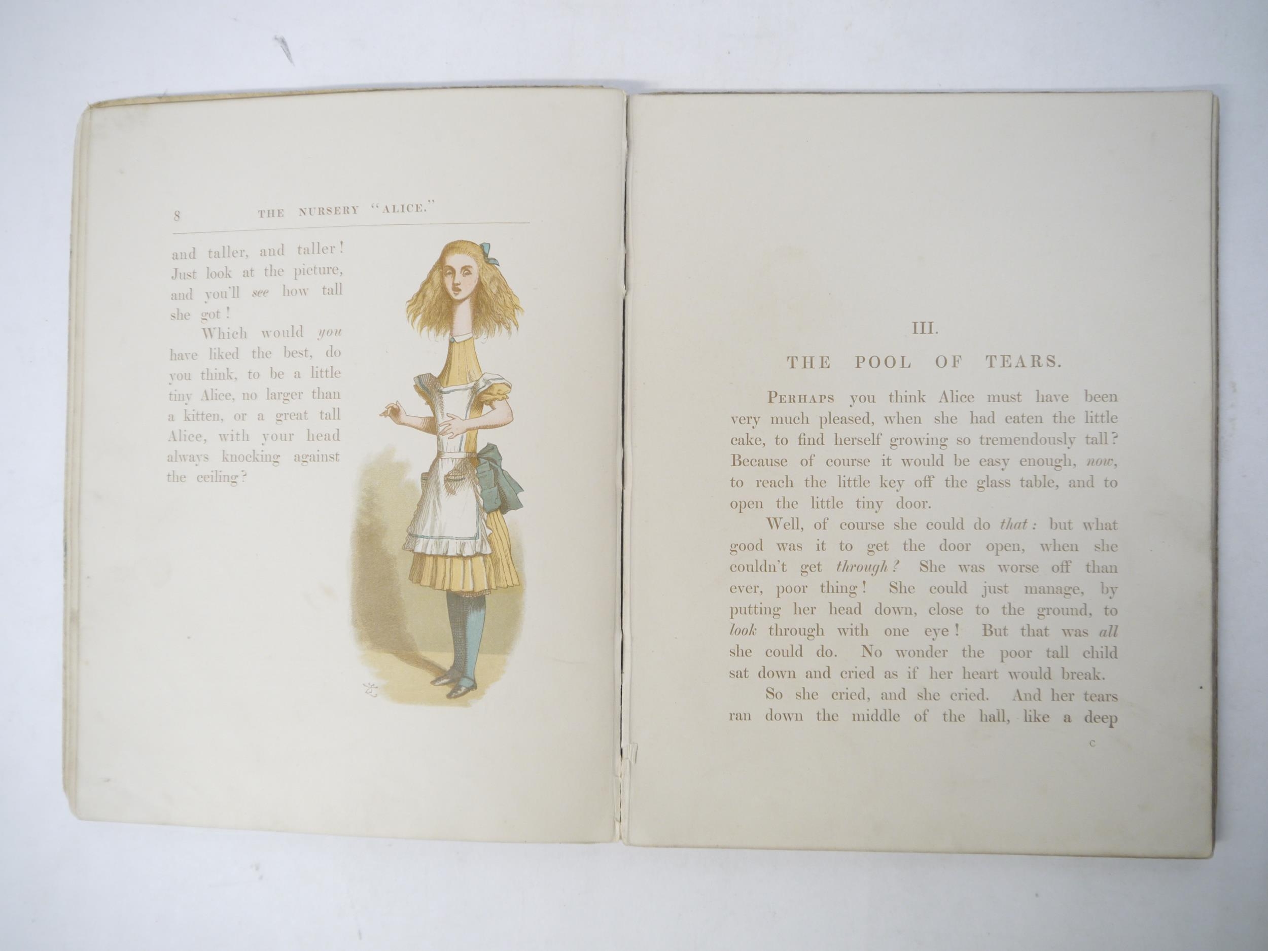 Lewis Carroll [i.e. Charles Lutwidge Dodgson]: 'The Nursery "Alice", Containing Twenty Coloured - Image 8 of 13