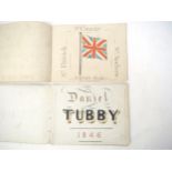 Two mid 19th Century manuscript exercise books containing well executed penmanship/