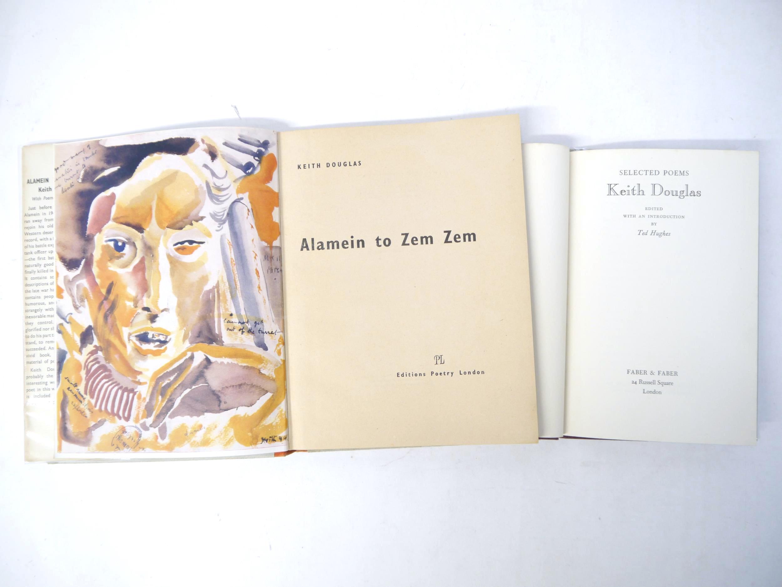 Keith Douglas, 2 titles: 'Alamein to Zem Zem', London, Editions Poetry London, 1946, 1st edition, - Image 5 of 11