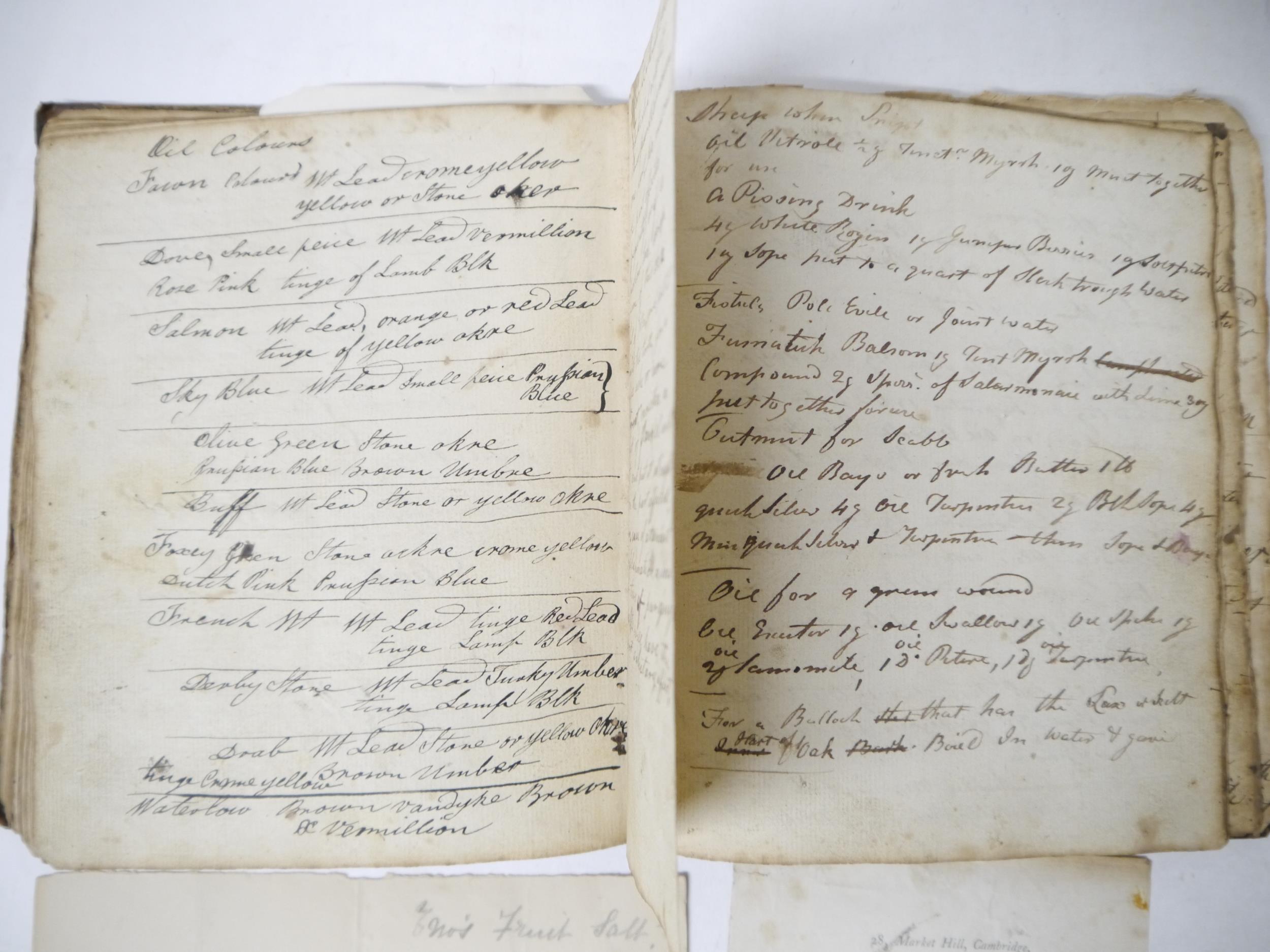 A manuscript book containing a good quantity of circa late 18th to mid 19th Century entries, - Image 13 of 31