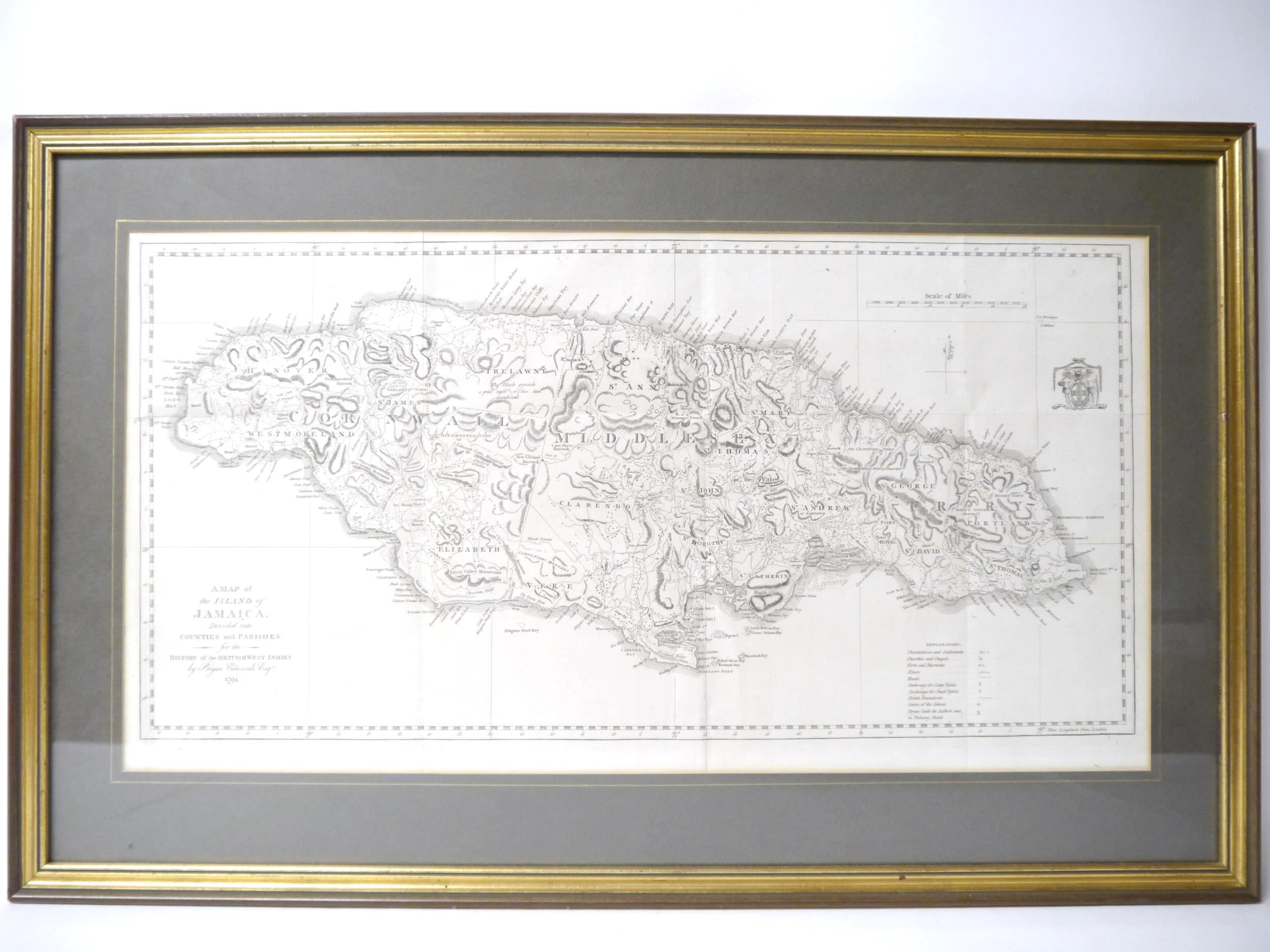 (Jamaica), 'A Map of the Island of Jamaica. Divided into Counties and Parishes, for the History of