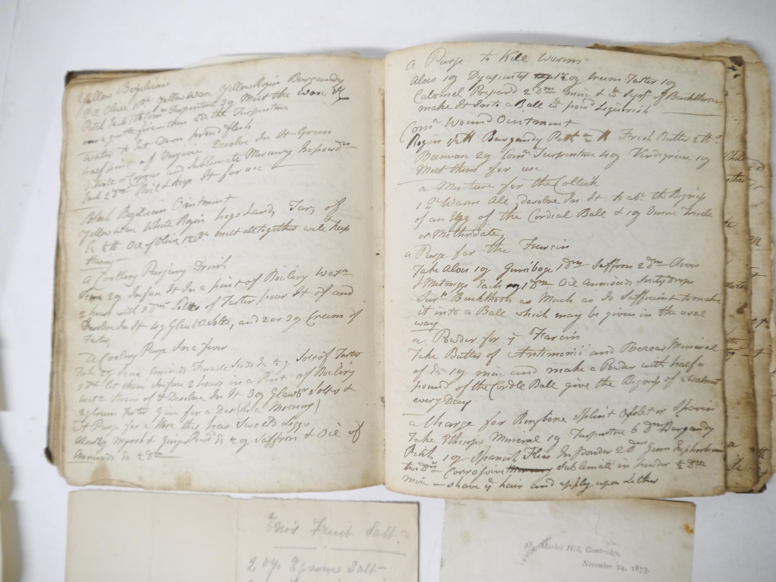 A manuscript book containing a good quantity of circa late 18th to mid 19th Century entries, - Image 17 of 31