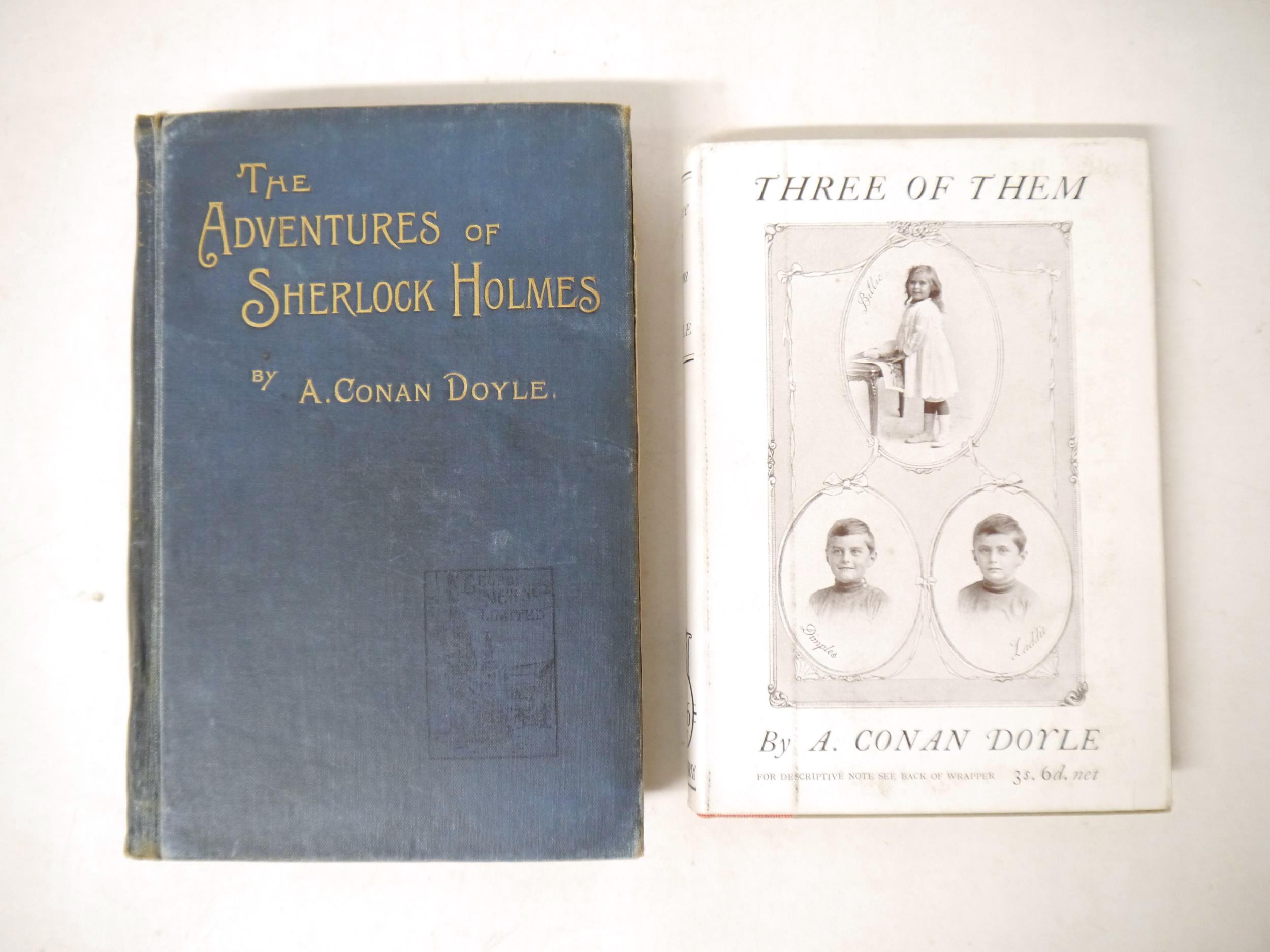Arthur Conan Doyle, 2 titles: 'Three of Them, a Reminiscence', London, John Murray, 1923, 1st UK