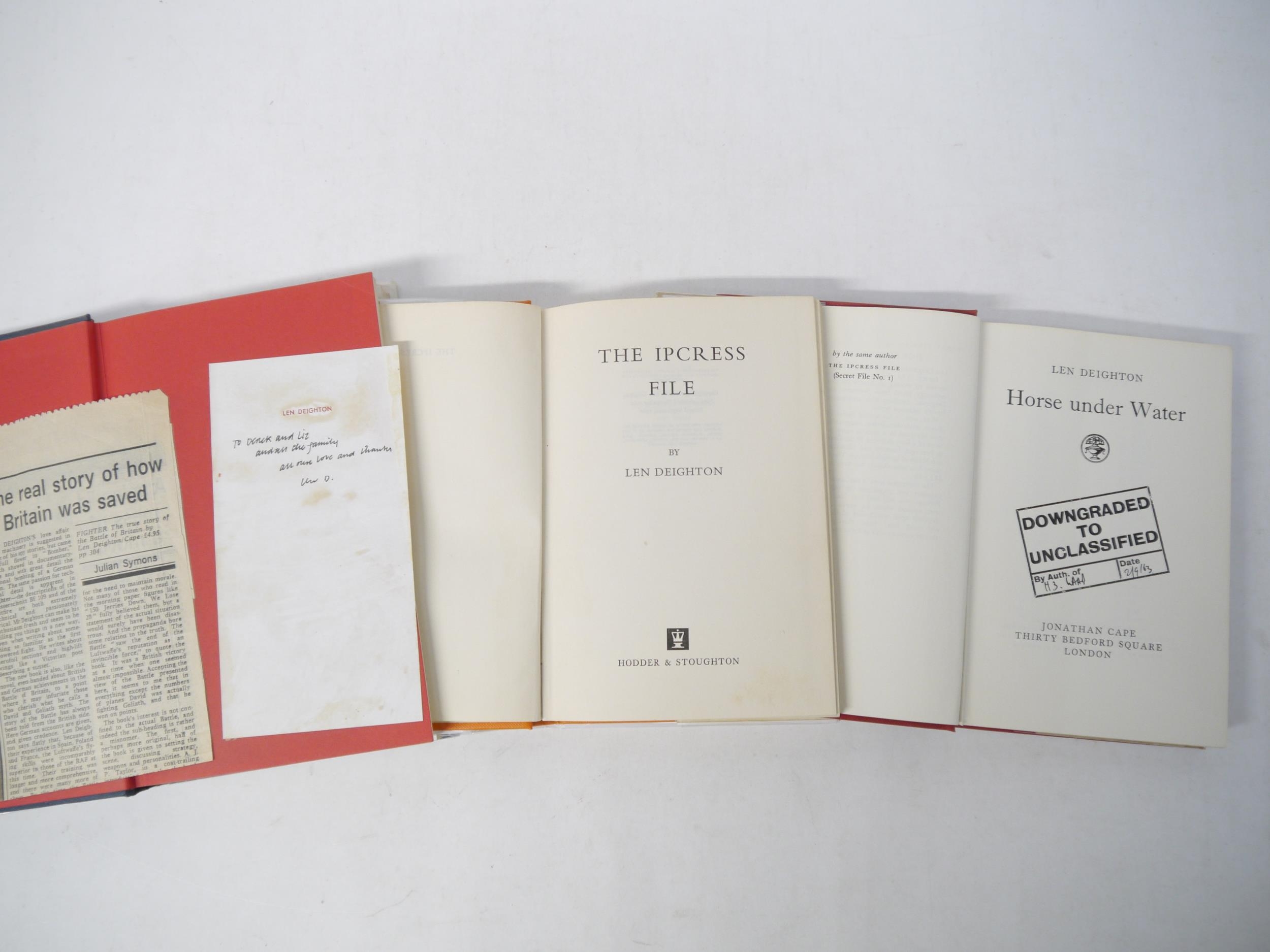 Len Deighton, 3 titles: 'The Ipcress File', London, Hodder & Stoughton, 1962, 2nd impression, - Image 4 of 15