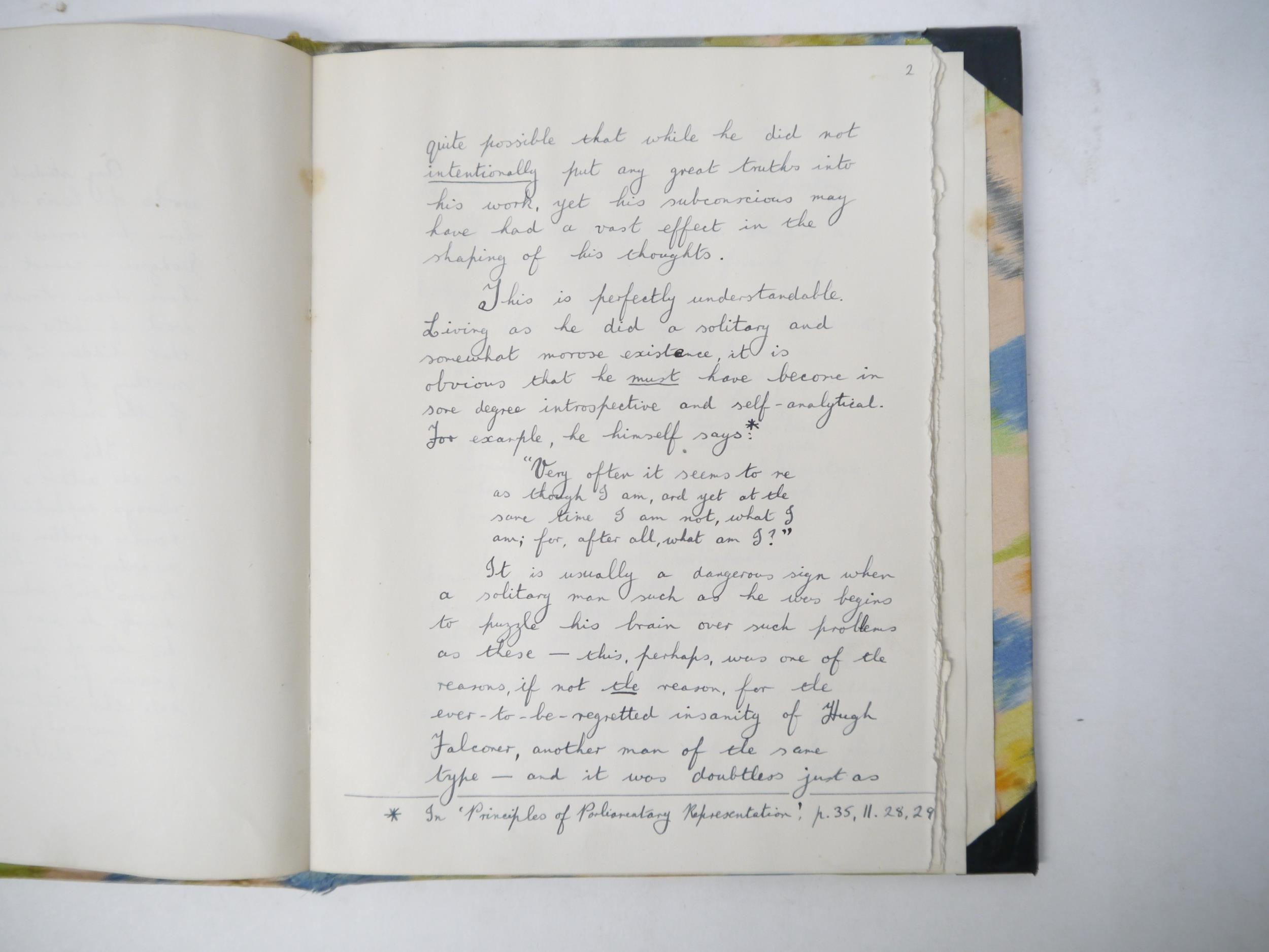 An original unpublished manuscript by Harry Henry (1916-2008), titled 'Lewis Carroll and the - Image 6 of 17