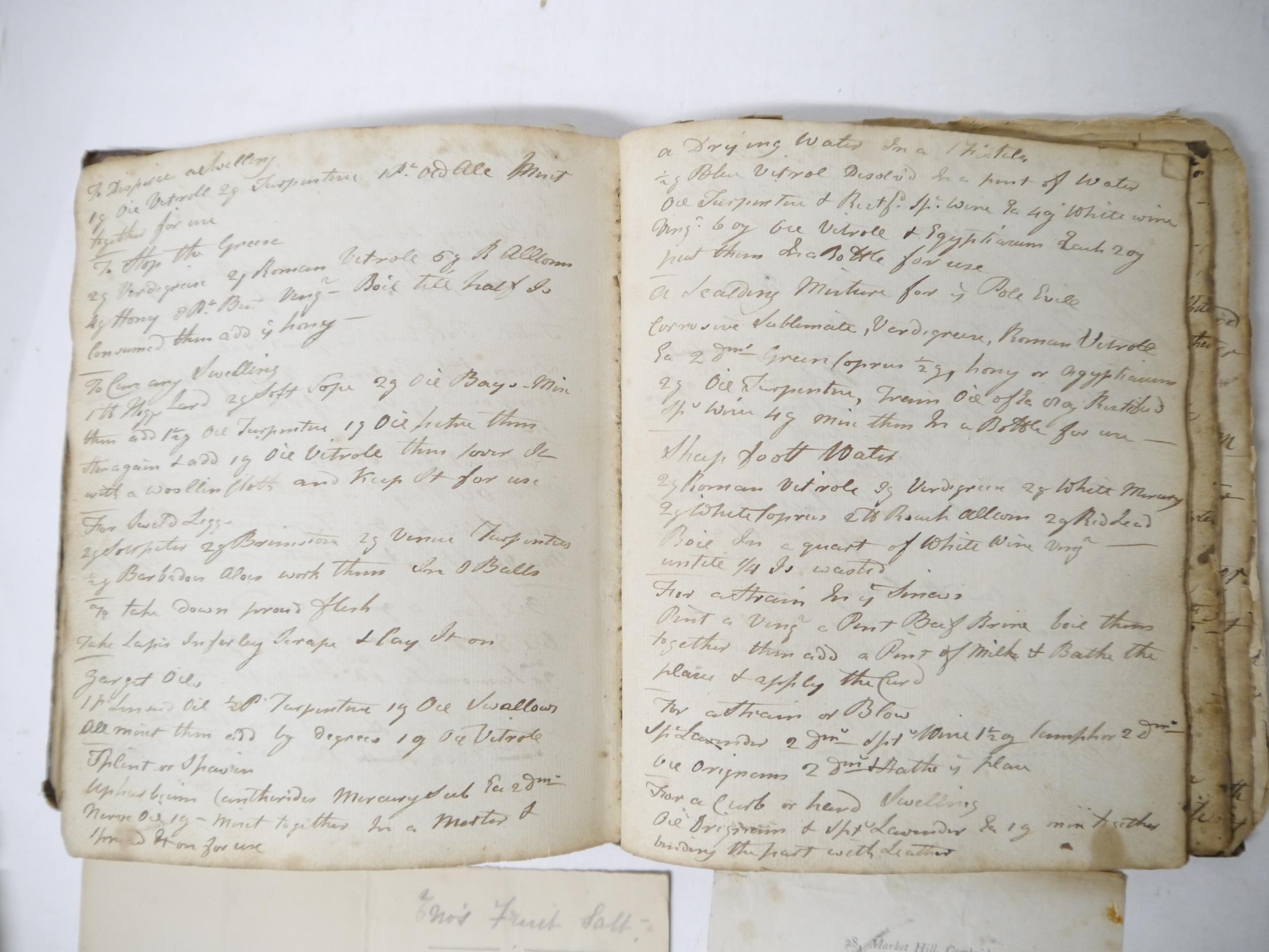 A manuscript book containing a good quantity of circa late 18th to mid 19th Century entries, - Image 15 of 31