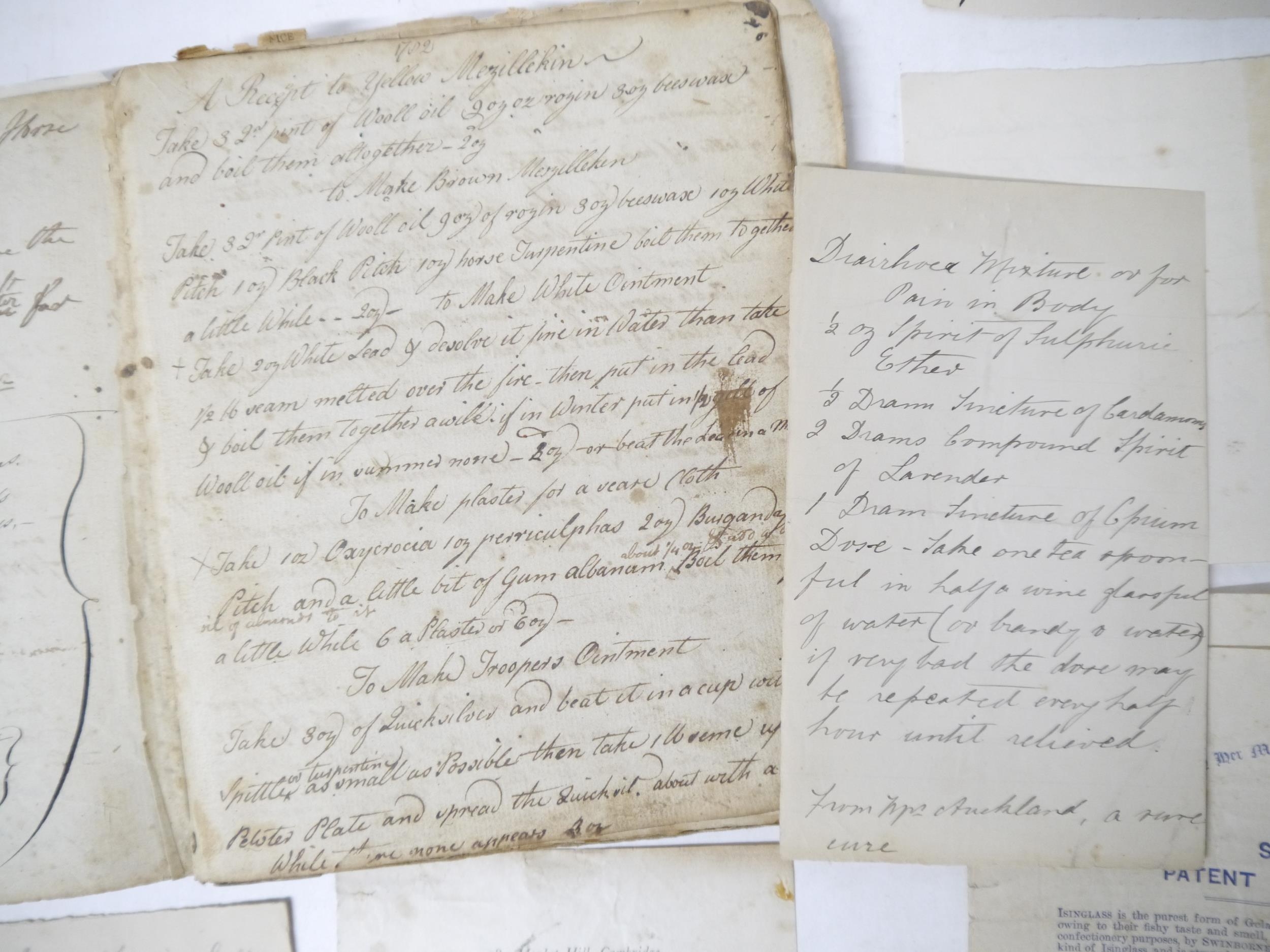 A manuscript book containing a good quantity of circa late 18th to mid 19th Century entries, - Image 18 of 31