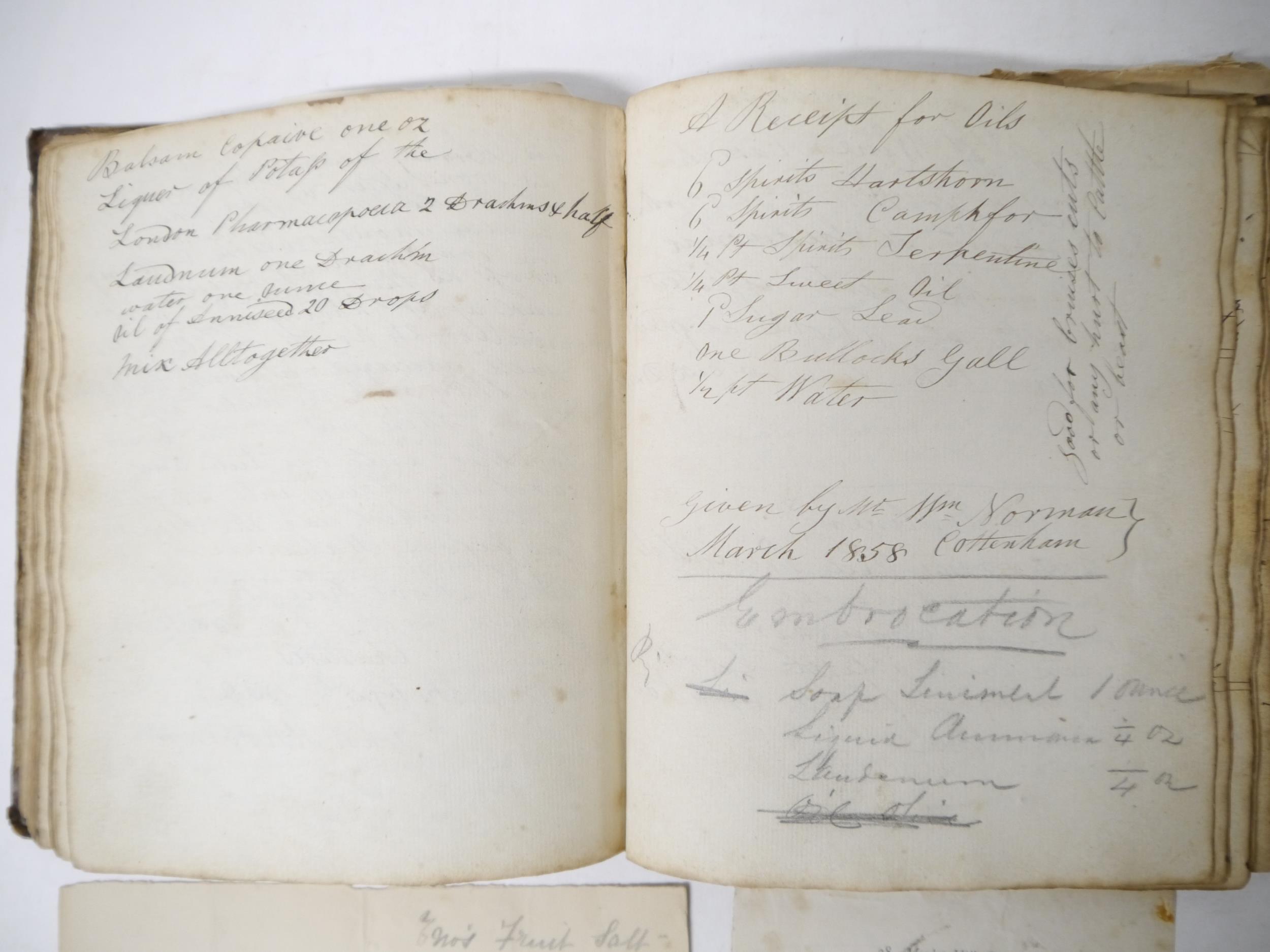 A manuscript book containing a good quantity of circa late 18th to mid 19th Century entries, - Image 5 of 31