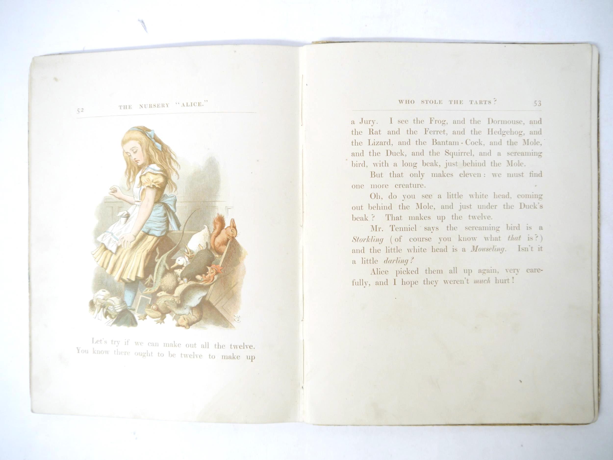 Lewis Carroll [i.e. Charles Lutwidge Dodgson]: 'The Nursery "Alice", Containing Twenty Coloured - Image 11 of 13