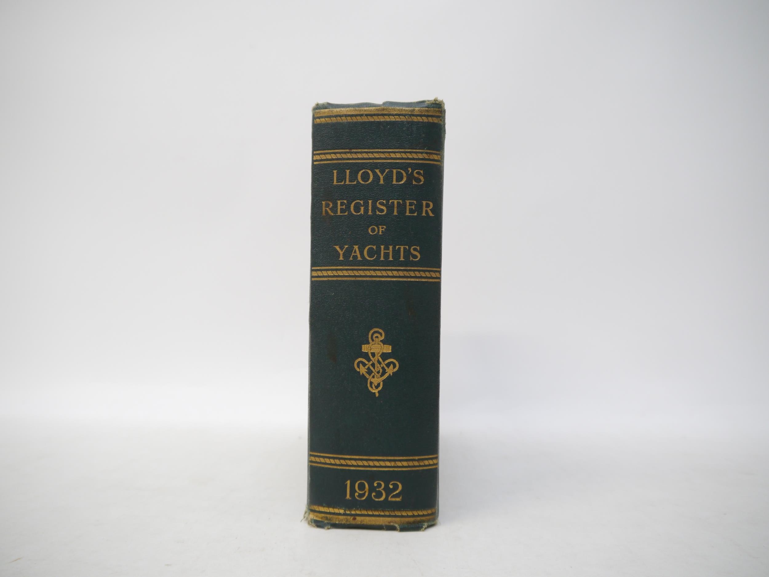 E.A. Halstead: 'Lloyd's Register of Yachts for the Year 1932', London, May 1932, 38 pages of - Image 2 of 9