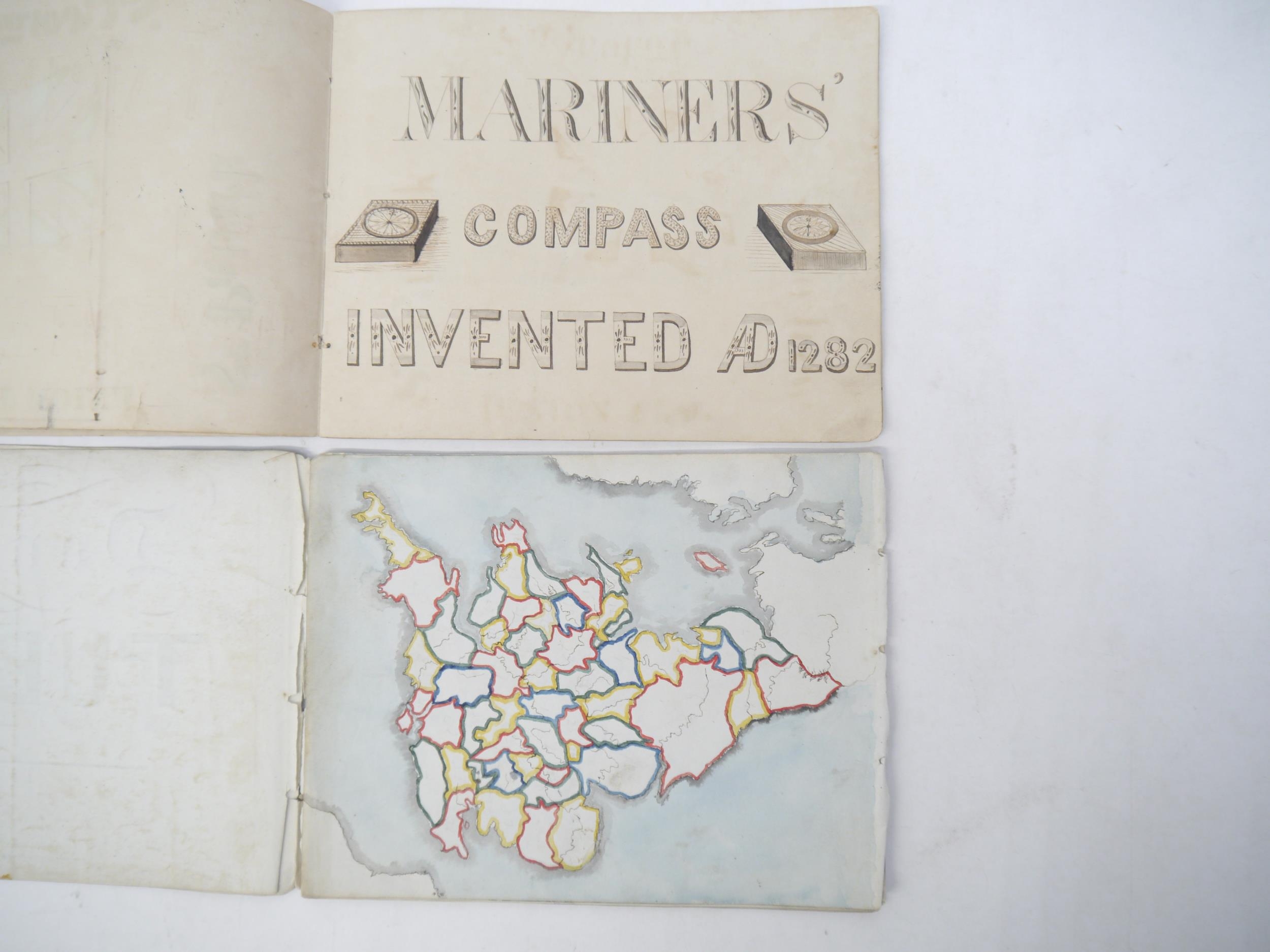 Two mid 19th Century manuscript exercise books containing well executed penmanship/ - Image 2 of 27
