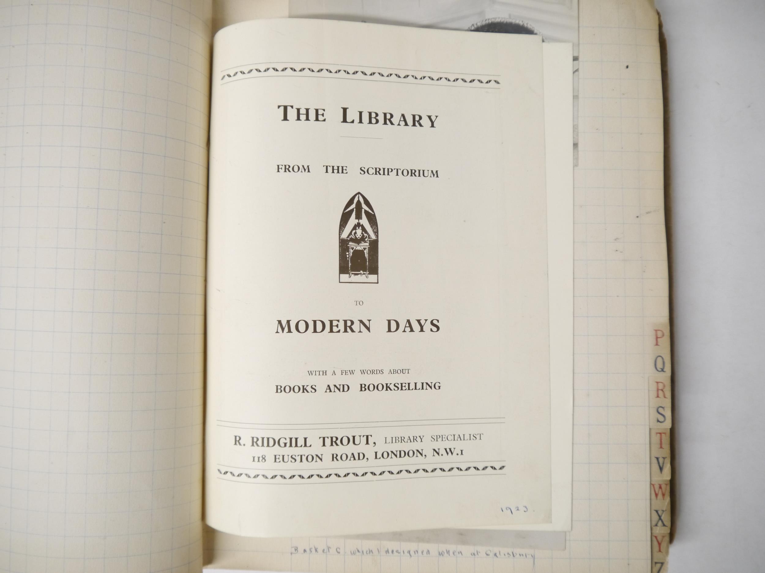 (Antiquarian Bookselling, Book Industry), an album containing photographs, letters, cuttings and - Image 7 of 29