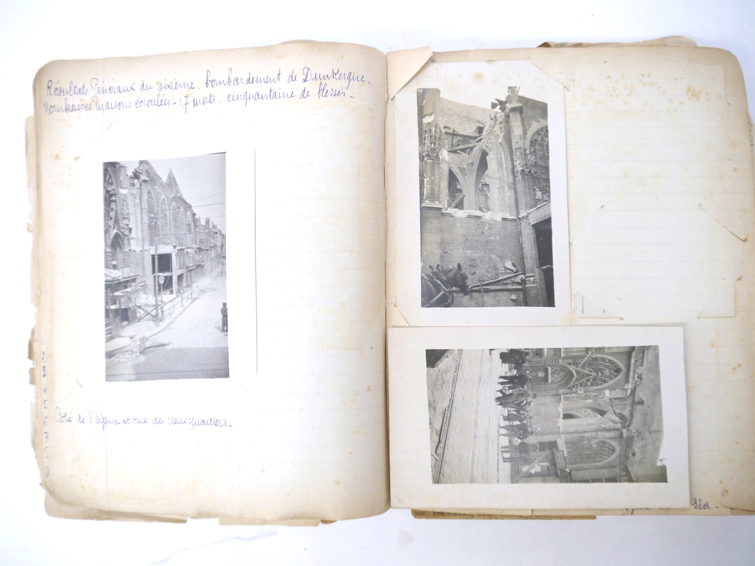 A World War 1 souvenir album containing photographs, postcards, manuscript pen & ink sketches and - Image 51 of 73