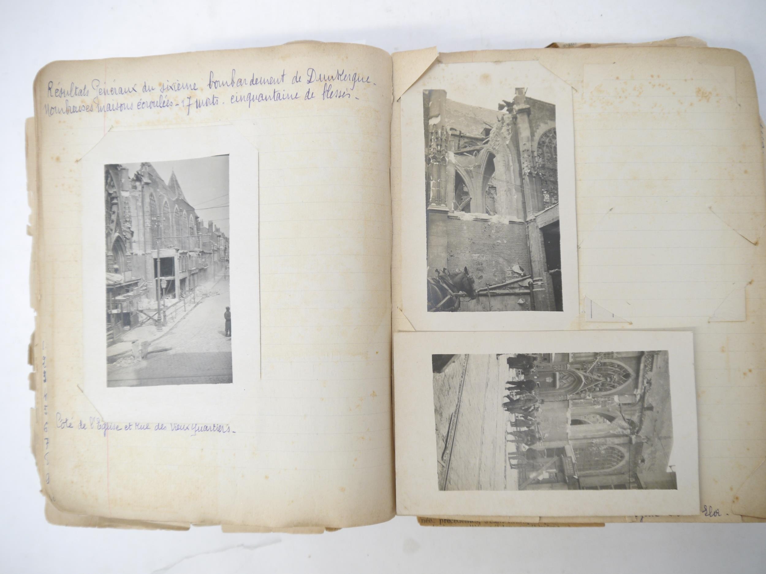 A World War 1 souvenir album containing photographs, postcards, manuscript pen & ink sketches and - Image 50 of 73