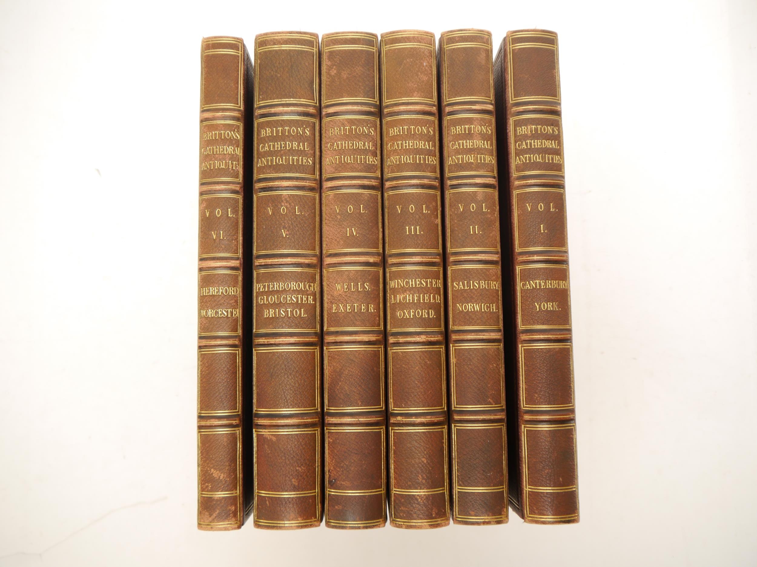 John Britton: 'Cathedral Antiquities of England', London, Longman, 1814-1836, 14 volume complete set - Image 9 of 10
