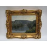 CAMPBELL ARCHIBALD MELLON (1876-1955): An oil on board, view from Wye Vale, 29cm x 39cm, framed