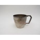 A Turner & Simpson Ltd., silver Deco form mug/cup, Birmingham 1935, 7cm tall, 148g