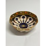 A Royal Crown Derby 1128 Imari pattern octagonal bowl, 24.5cm diameter, 9.5cm tall