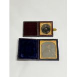 A 19th Century cased Daguerreotype portrait together with a later ambrotype