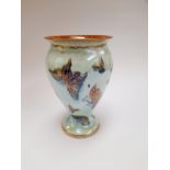 A Wedgwood Fairyland lustre butterfly pattern vase, 22cm tall