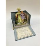 A Royal Worcester limited edition figural group “Charlotte and Jane”, 403/500, boxed with