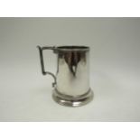 A Victorian Elkington & Co silver tankard with C-scroll handles, beaded detail, Birmingham 1869 12.