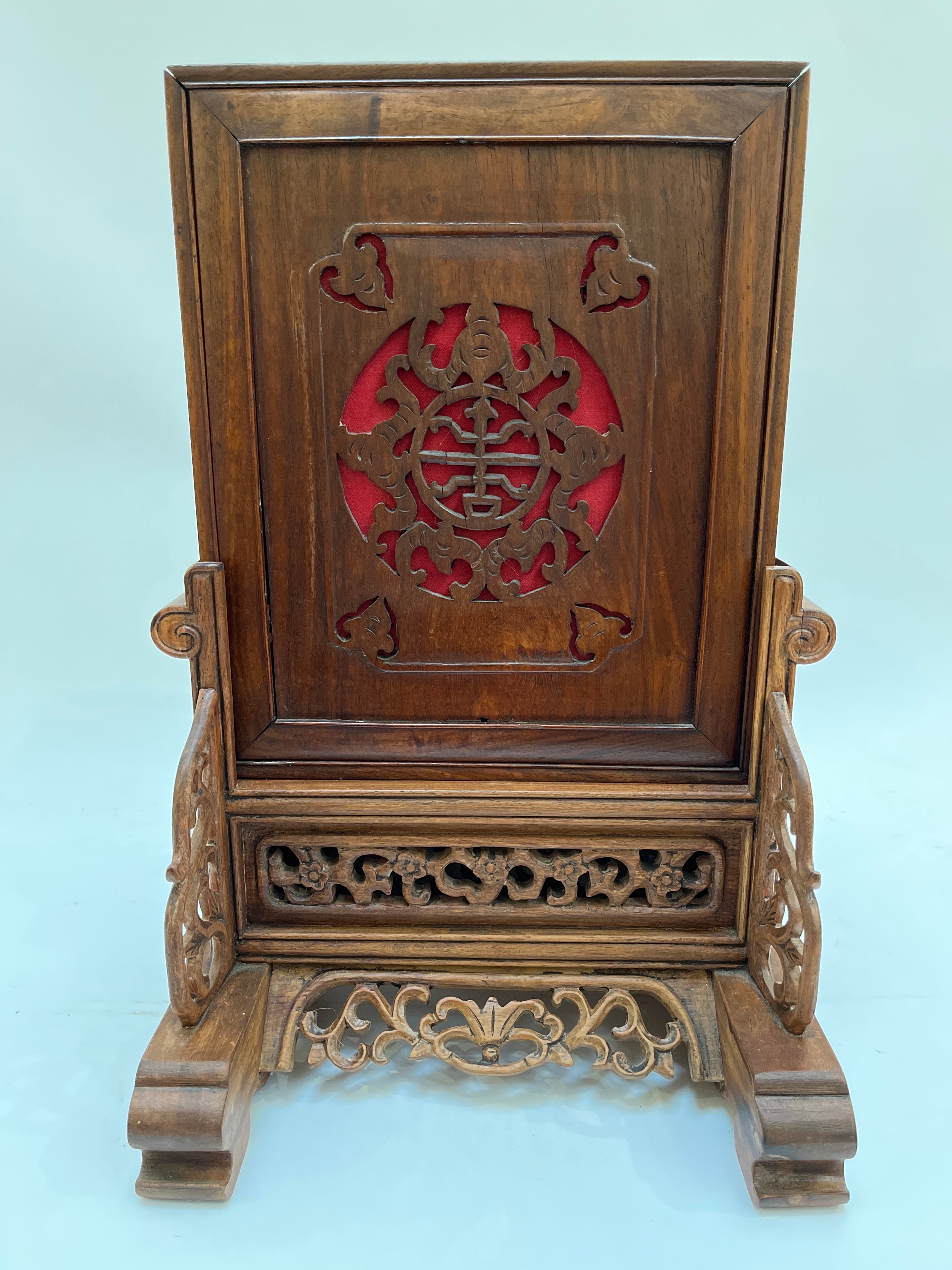 A late 19th Century Chinese mantel clock, double fusee movement, brass movement with crown wheel - Image 4 of 6