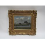 CAMPBELL ARCHIBALD MELLON (1876-1955): An oil on board of Broads waterway, 22.5cm x 27cm, framed