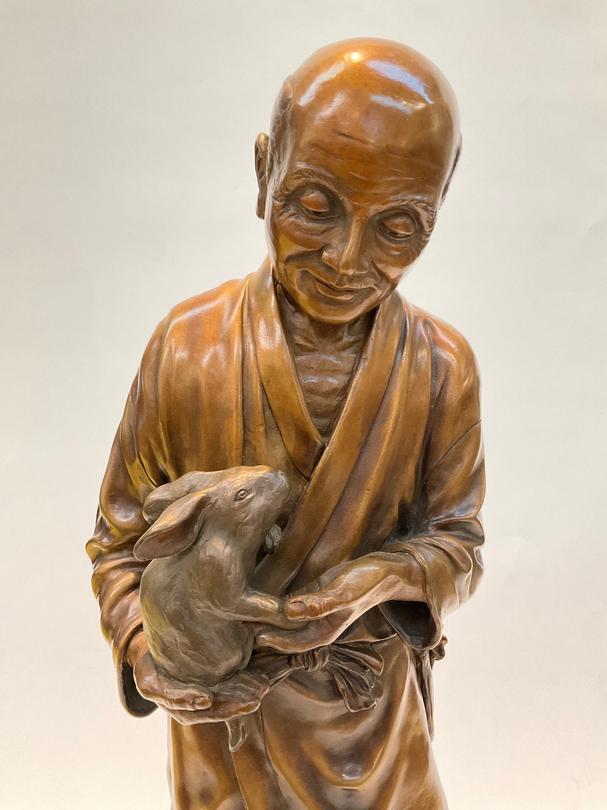 PAULA SLATER (American b.XX/XXI) A limited edition bronze titled "Gentle Wisdom" depicting a Meiji - Image 2 of 3