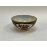 A Samson of Paris small sugar bowl as a Worcester First Period piece, decorated with panels of