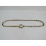 A gold watch chain, unmarked 9g