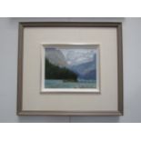 HAROLD WILLIAM TOWNSEND (1940-2017) Canadian Artist, oil on board depicting "Morning at Lake O'Hara,