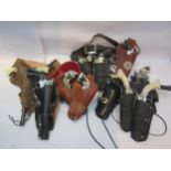 A collection of playworn toy guns, cap guns and pistols including Wicke, Marx etc together with