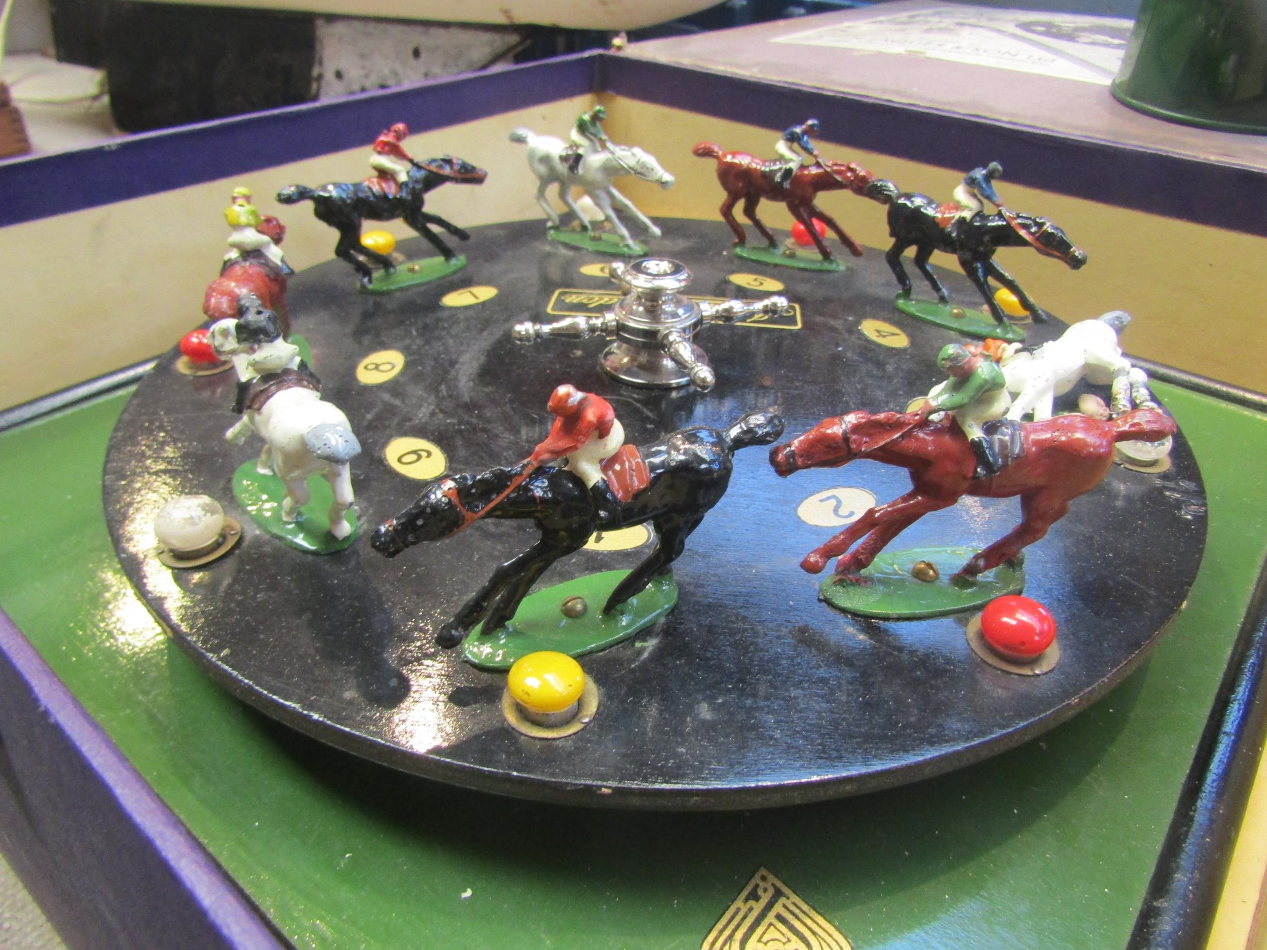 An early 20th Century Jacques Electrolette horse racing game in original box - Image 4 of 4