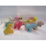 Eight Hasbro My Little Pony figures