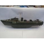 A Maycraft kit build radio control 1:8 scale model HMS Meteor M Class Destroyer for restoration,