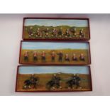 Three boxed hand painted lead figure sets depicting Zulu War 1879 soldiers comprising Umcijo