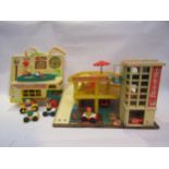 A Fisher Price car park, activity center and Play Family Camper (3, a/f)